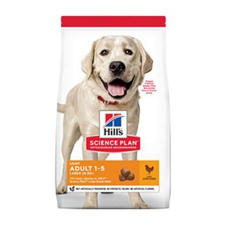 Hill’s Science Plan Light granule pro dospělé psy velkých plemen s kuřecím 18 kg
