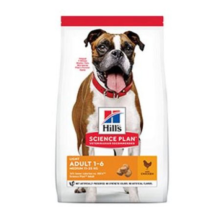 Hill’s Science Plan Light pro dospělé psy středních plemen s kuřecím 14 kg
