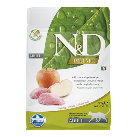 N&D PRIME CAT Adult Boar & Apple 300g