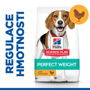 Hill’s Science Plan Perfect Weight pro střední dospělé psy s kuřecím 12 kg