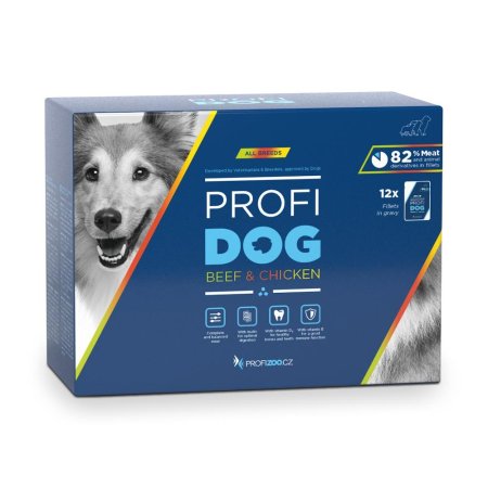 PROFIDOG kapsička filety hovězí a kuřecí ve štávě 12x85g