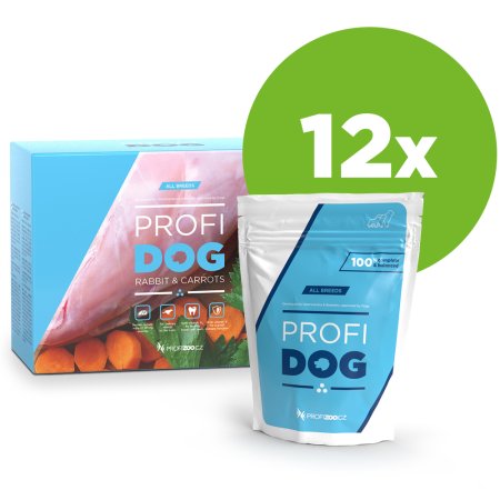 PROFIDOG kapsička kousky s králičím a mrkví v omáčce 12x100g