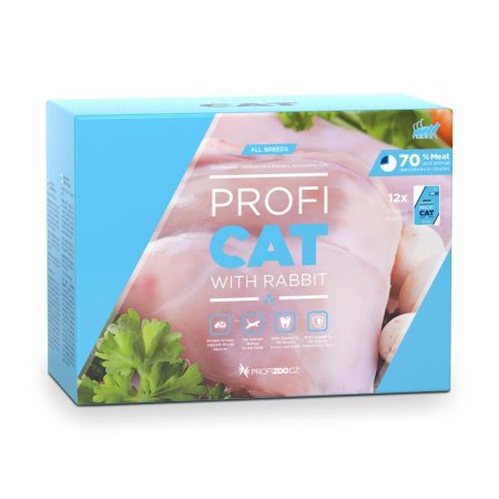 PROFICAT kapsička kousky s králičím v omáčce 12x100g