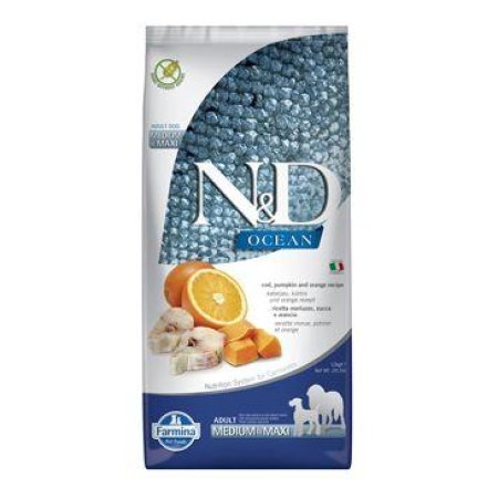 N&D OCEAN DOG LG Adult M/L Codfish & Orange 2,5kg