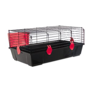 Klec SMALL ANIMAL Michal černá s červenou výbavou