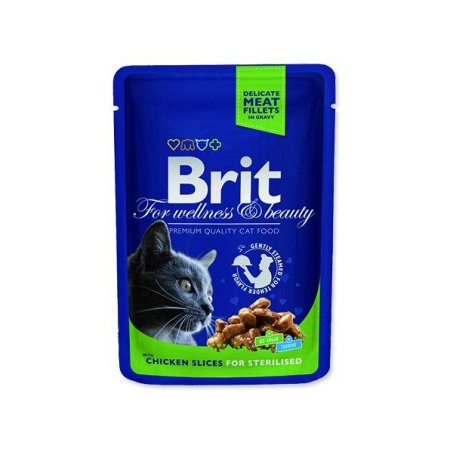 Brit Premium Cat Chicken Slices for Sterilised 100g