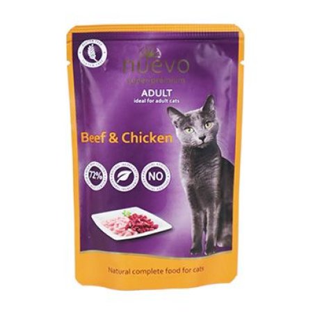 Nuevo kočka kuřecí a hovězí kapsa 85g