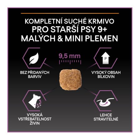 PRO PLAN Small & Mini Adult 9+ Age Defence granule pro psy kuře 7 kg
