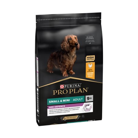 PRO PLAN Small & Mini Adult 9+ Age Defence granule pro psy kuře 7 kg