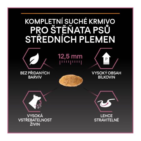 PRO PLAN Medium Puppy Sensitive Skin granule pro štěňata losos 3 kg