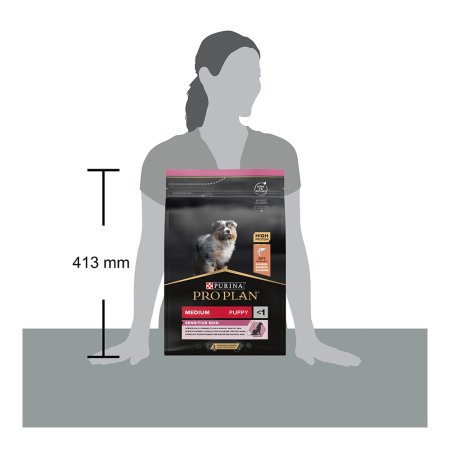 PRO PLAN Medium Puppy Sensitive Skin granule pro štěňata losos 3 kg