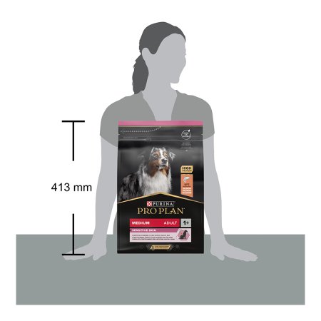 PRO PLAN Medium Adult Sensitive Skin granule pro psy losos 3 kg