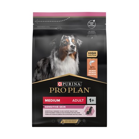 PRO PLAN Medium Adult Sensitive Skin granule pro psy losos 3 kg