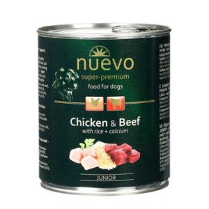 Nuevo pes junior kuřecí a hovězí konz. 800g