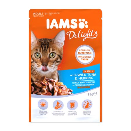 Kapsička IAMS cat delights tuna & herring in jelly 85g