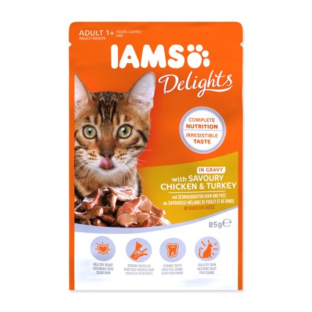 Kapsička IAMS cat delights chicken & turkey in gravy 85g