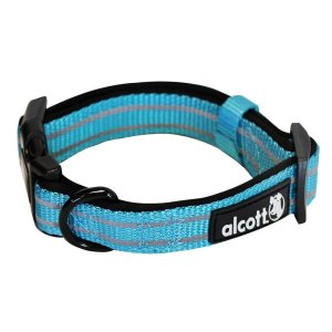 Alcott reflexní obojek pro psy modrý, velikost S