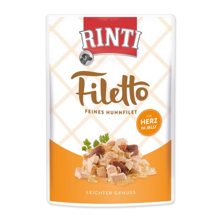 Kapsička RINTI Filetto kuře + kuřecí srdce v želé 100g