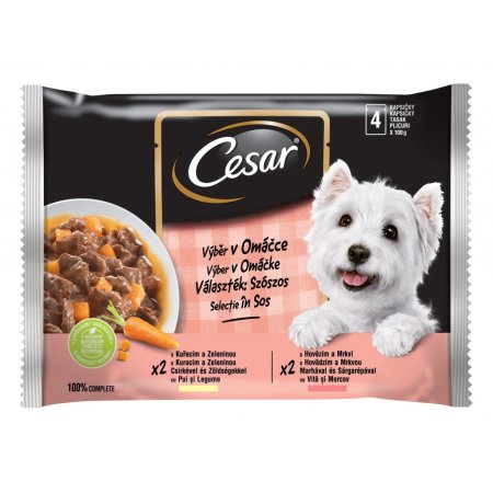 CESAR kapsička Selection v omáčce 4pack 400 g