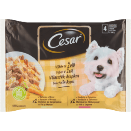 CESAR kapsička Selection v želé 4pack 400 g