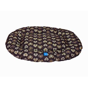 PROFIZOO Odolný Polštář standard č.0 40cm vzor hnědá srdíčka (Spylon)