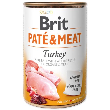 Brit Dog konz Paté & Meat Turkey 400g