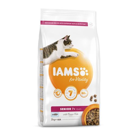 IAMS for Vitality Senior Cat Food with Ocean Fish 2kg