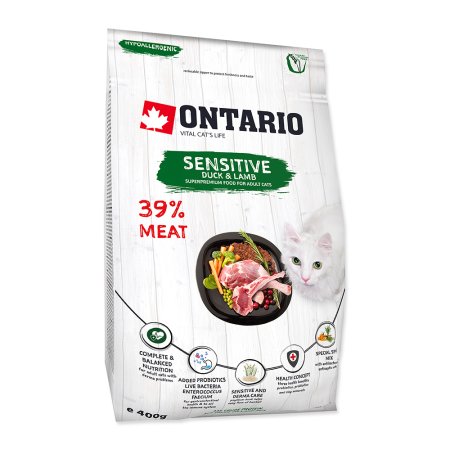 ONTARIO Cat Sensitive / Derma 400g