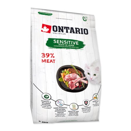 ONTARIO Cat Sensitive / Derma 2kg