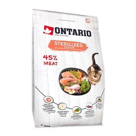 ONTARIO Cat Sterilised Salmon 2 kg