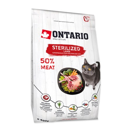 ONTARIO Cat Sterilised Lamb 400 g