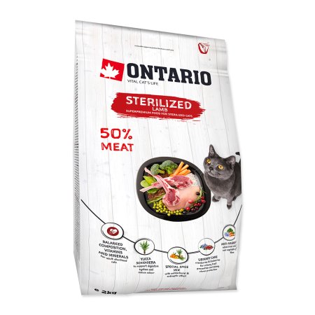 ONTARIO Cat Sterilised Lamb 2 kg