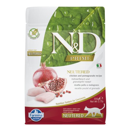 N&D PRIME CAT Neutered Chicken & Pomegranate 300g