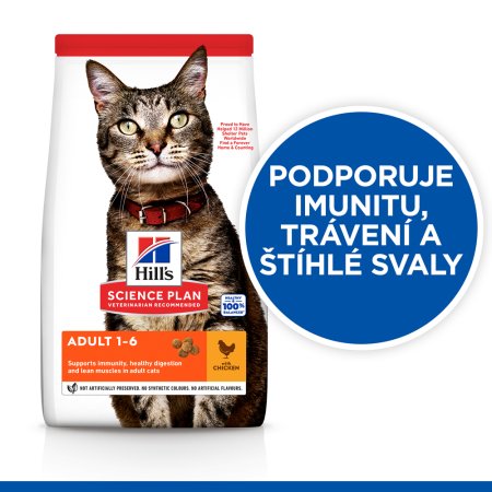 Hill’s Science Plan granule pro dospělé kočky s kuřecím 10 kg