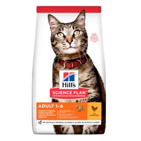 Hill’s Science Plan granule pro dospělé kočky s kuřecím 15 kg