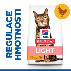 Hill’s Science Plan Light granule pro dospělé kočky s kuřecím 10 kg