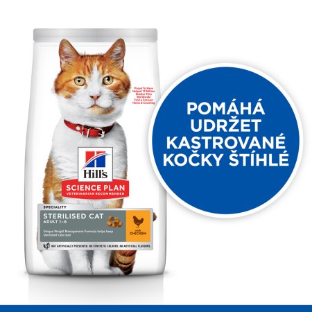 Hill’s Science Plan granule pro kastrované dospělé kočky s kuřecím 10 kg