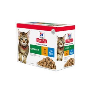 Hill’s Science Plan kapsičky pro koťata mix kuře, ryba 12 x 85 g