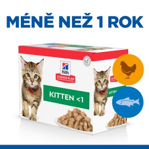 Hill’s Science Plan kapsičky pro koťata mix kuře, ryba 12 x 85 g