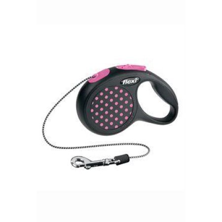 Vodítko Flexi Design XS lanko 3m/8kg růžová