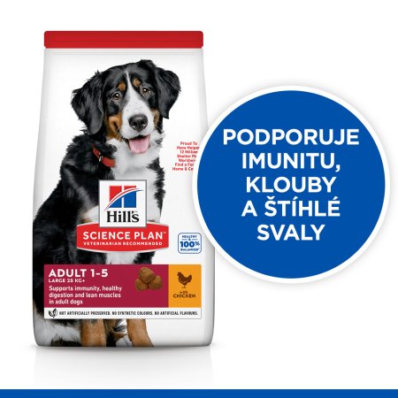 Hill’s Science Plan granule pro dospělé psy velkých plemen s kuřecím 14 kg