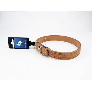 PROFIZOO Obojek GRAZL - vzor žalud (22mm x 55cm) koňak