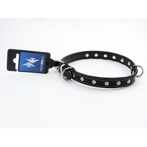 PROFIZOO Obojek zdobený kamínky (16mm x 45cm) černá