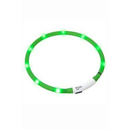 LED světelný obojek zelený obvod 20-75cm