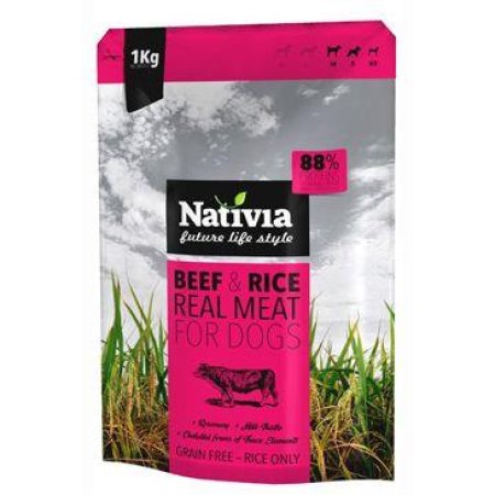 Nativia Real Meat beef & rice 8 kg