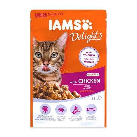 Kapsička IAMS cat senior delights chicken in gravy 85g