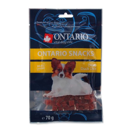 Snack ONTARIO duck dice small dog 70g