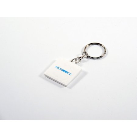PROFIZOO přívěšek na klíče čtverec bílá