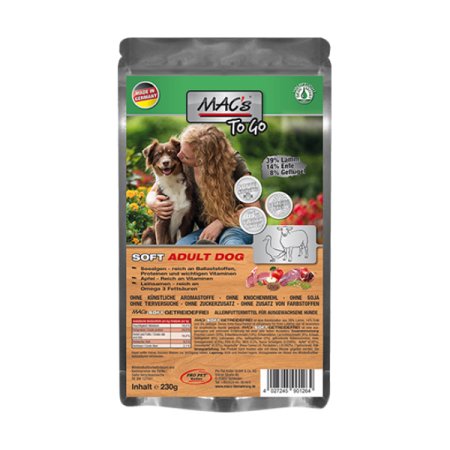 MACs Dog Soft jehně a kachna "to go" 230g