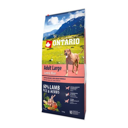 ONTARIO Dog Adult Large Lamb & Rice & Turkey 12kg